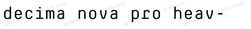 decima nova pro heav字体转换